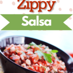 Zippy salsa. Image of bowl of salsa.