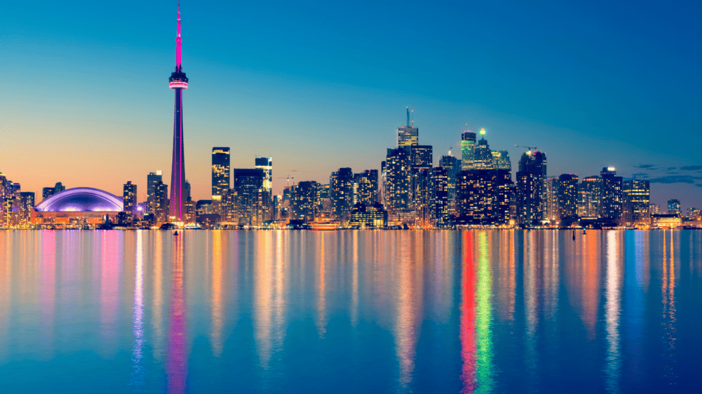 Toronto Canada Evening Sky Line