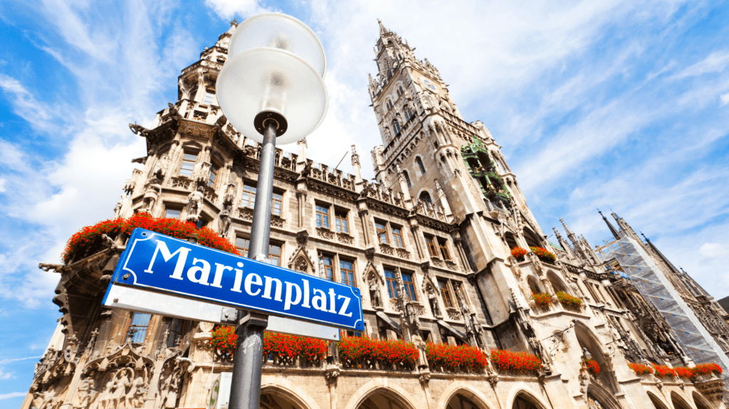 Marientplatz in Munich Germany