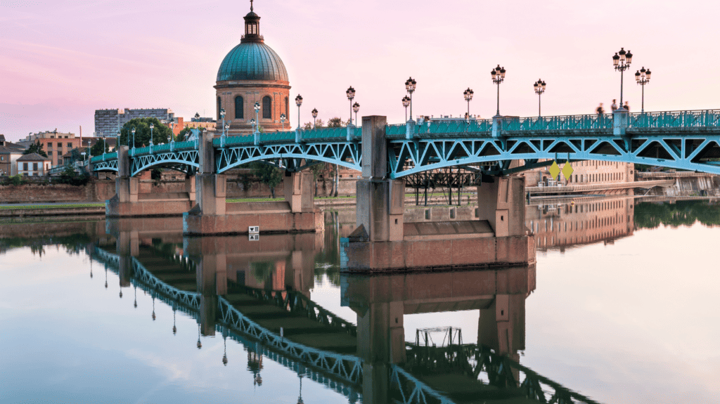 Bridget in Toulouse France at Sunset