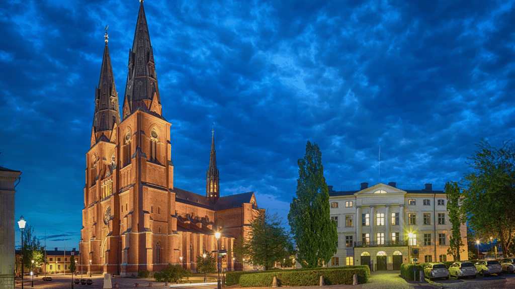 Image of Uppsala Cathedral, the tallest cathedral in Scandinavia